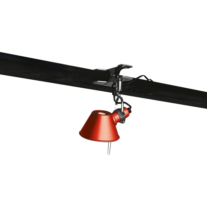 Artemide Tolomeo Micro Pinza Wandlamp Klem Rood