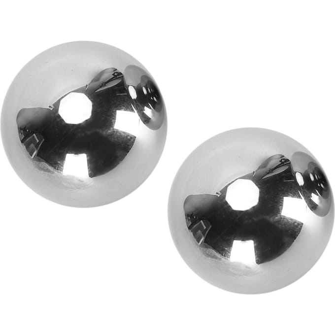 1 Paar Baoding Ballen 3,5 cm Diameter Roestvrij Staal Handballen voor Kracht Flexibiliteit Training white