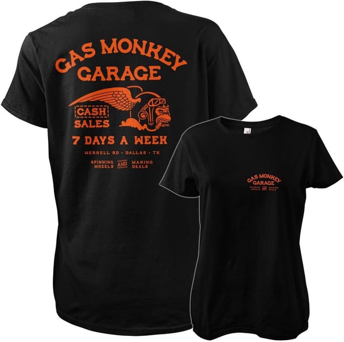 Gas Monkey Garage Dames Cash Monkey Girly Tee GMG-5-GMG102-H61-13