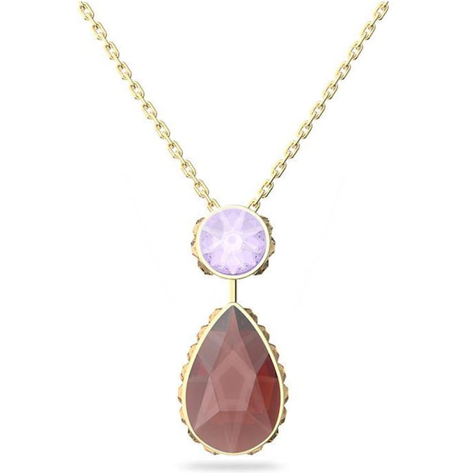 Swarovski Orbita Kristaldruppel Ketting 5619786 Gold|F|Box (Random Color) gray