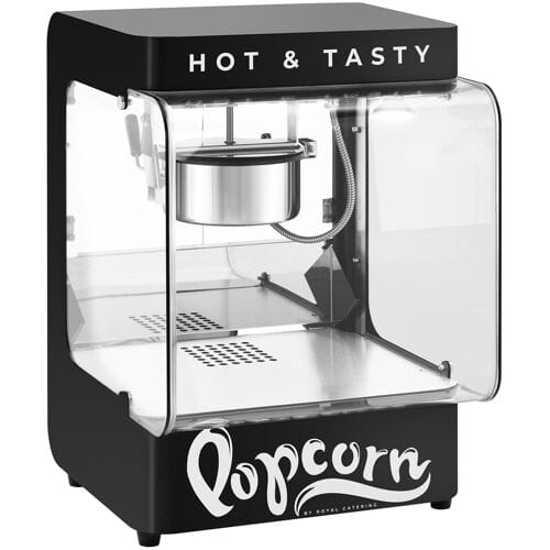 Popcornmachine - retro design - 4 kg/u - 1.5 l - zwart - Royal Catering RCPS-ND01