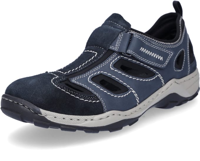 Instapper met praktisch klittenband Rieker Blauw
