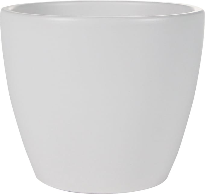 Ter Steege Bloempot - wit - glans - Scandinavisch - 18 x 16 cm - plantenpot