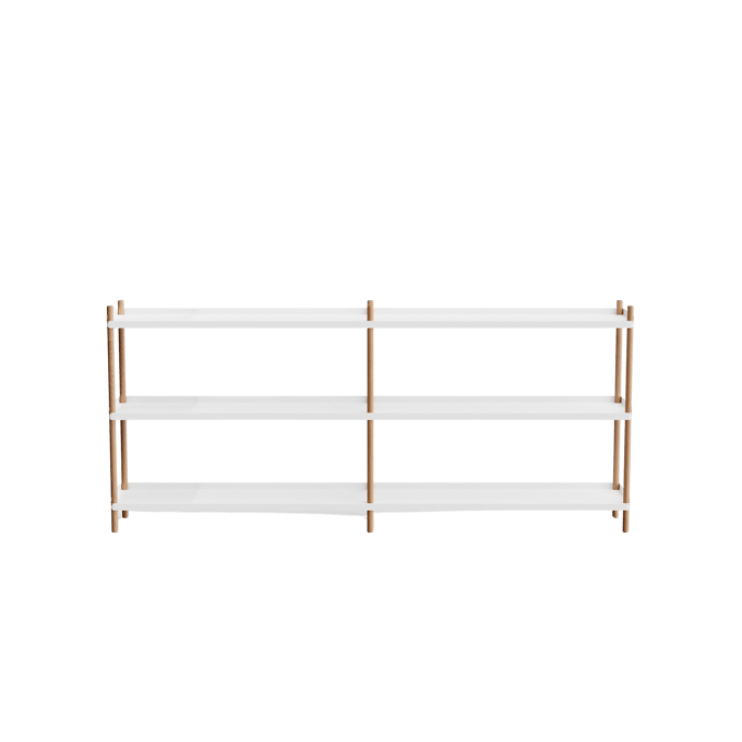 NINE BOLT Rek 200 x 88 cm - oak white