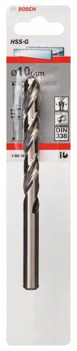 Bosch - Metaalboren HSS-G, Standard 10 x 87 x 133 mm