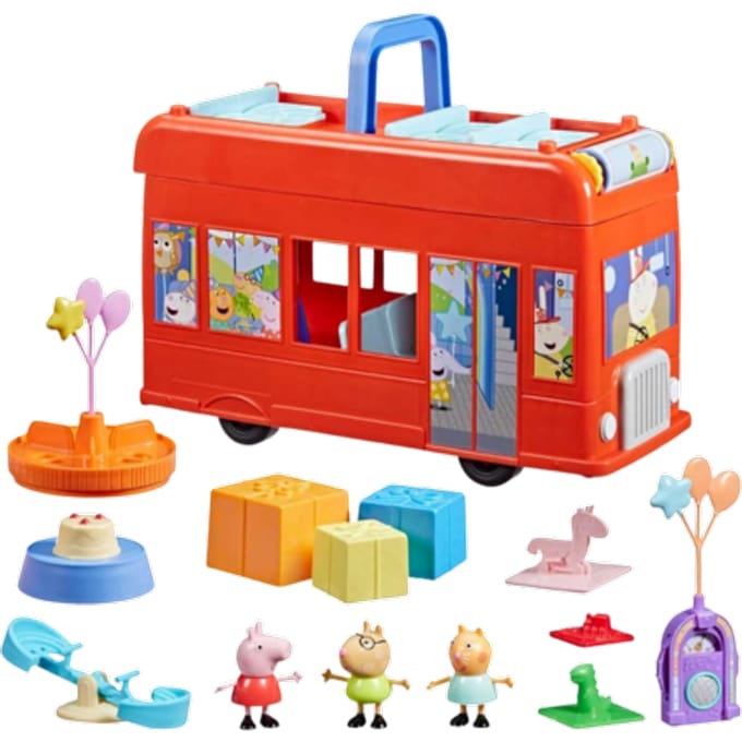 Hasbro Peppa Pig 2-in-1 Party bus Speelfiguren & personages