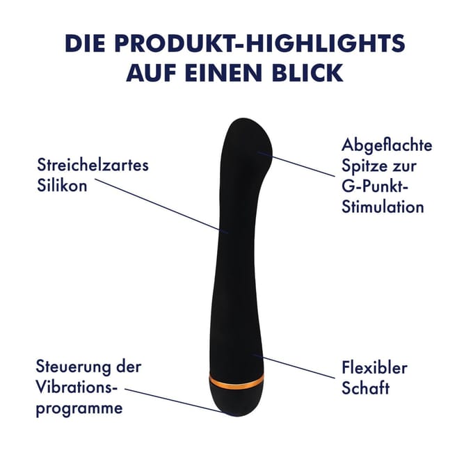 G-spot vibrator van siliconen, 17,8 cm