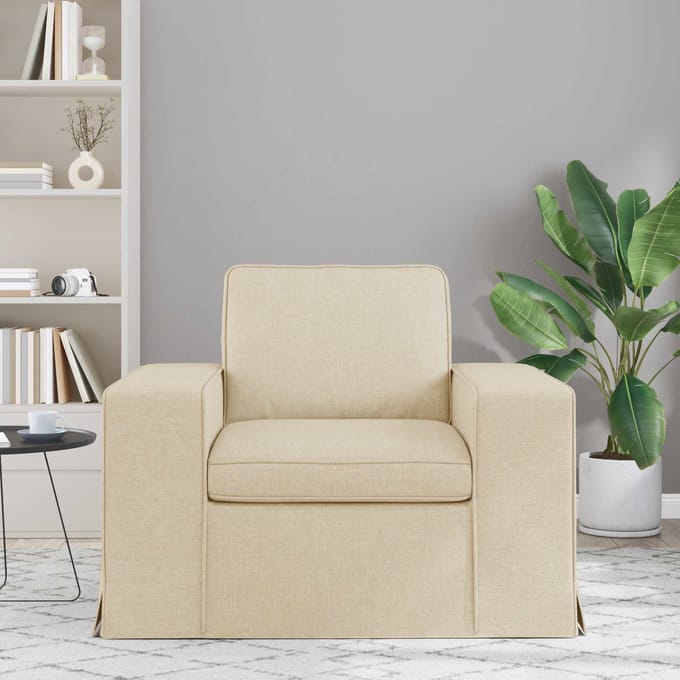 vidaXL - Bank - Crème - 103 - x - 80 - x - 82 - cm - Stof