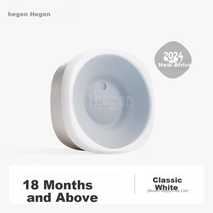 HEGEN Hegen Kinderen Trainingsbeker Deksel Universeel Accessoire 18+ Maanden Direct Drinkbeker Deksel Wit