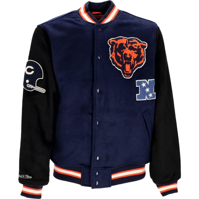 College Jacket NFL Team Legacy Varsity Jacket Chibea voor heren Zwart/marineblauw