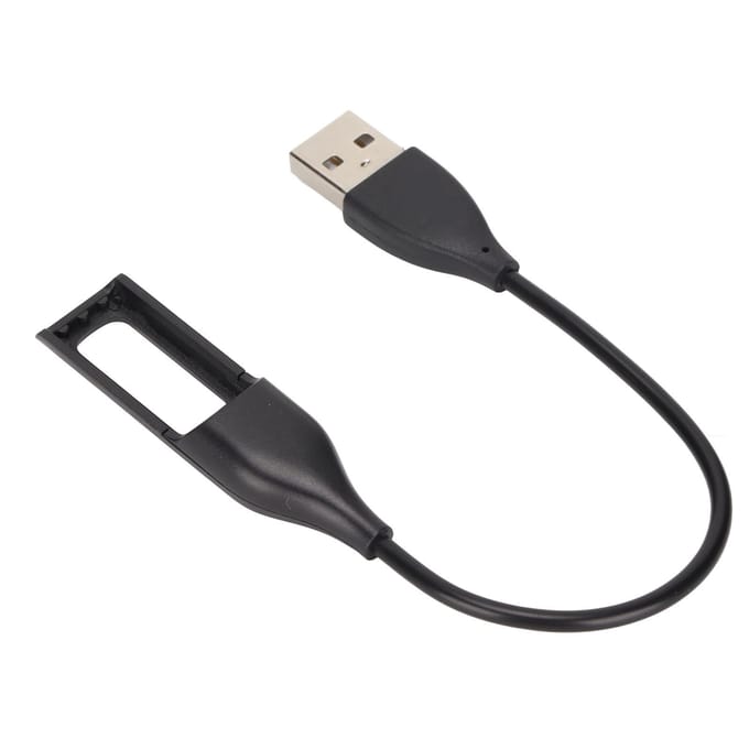 2 stuks USB-oplader oplaadkabel voor Fitbit Flex draadloze activiteit smartwatch polsband black