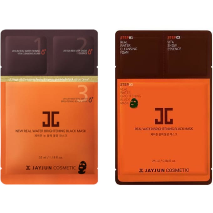 JAYJUN - New Real Water Brightening Black Mask - 10stukken