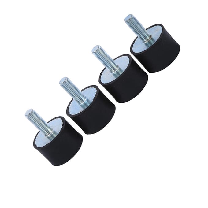 4x Rubberen Trillingsdempers Schokdemper Anti-vibratie Silentblocks Bobines M8 black