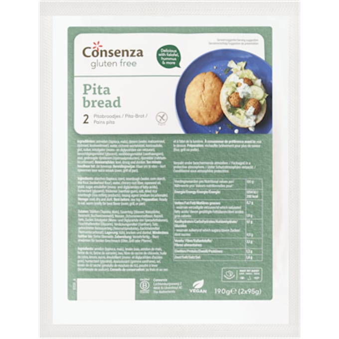 Consenza Pitabroodjes Glutenvrij 190 gr