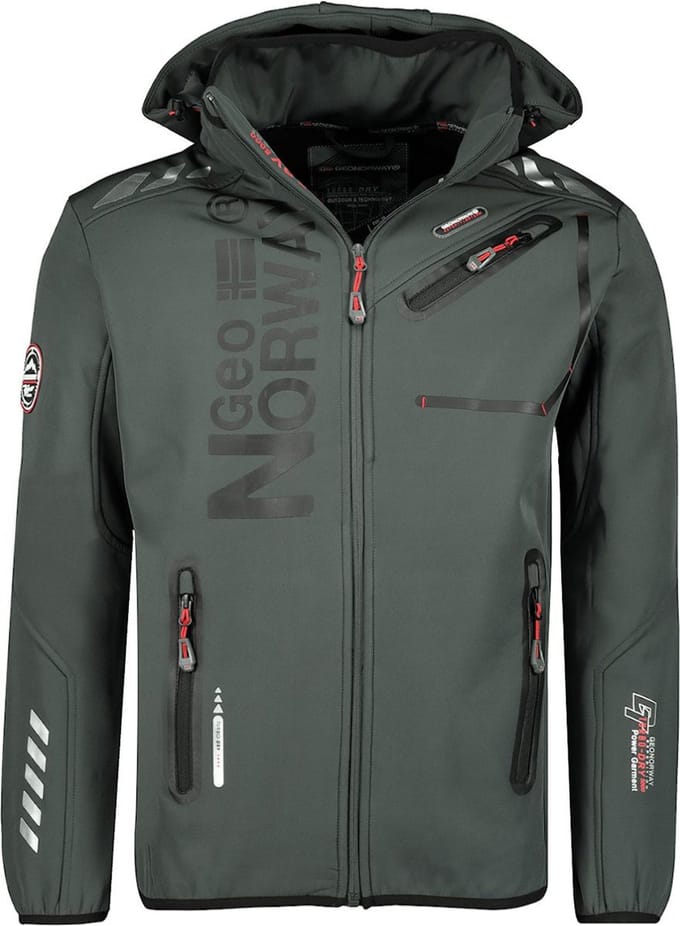 Geographical Norway Softshell Jas Heren Grijs/Zwart Royaute - S
