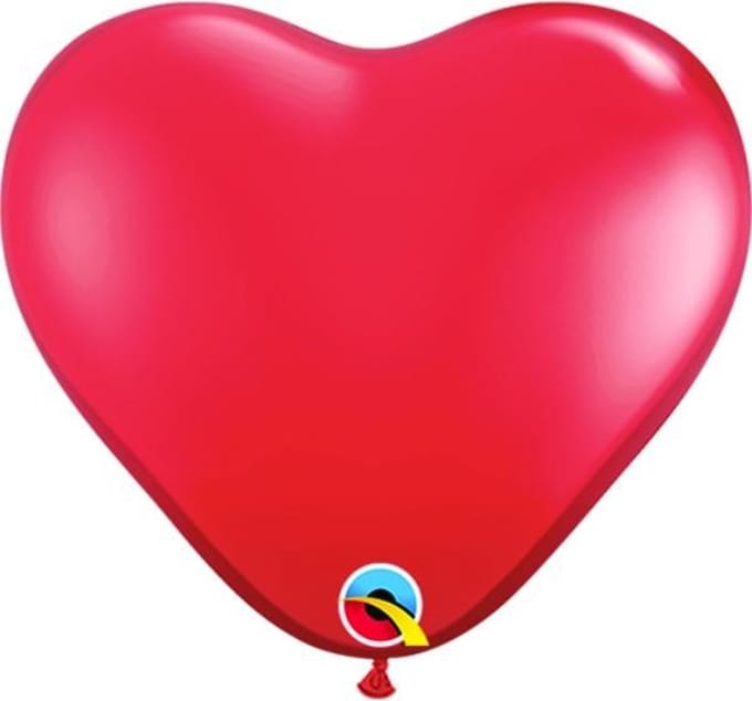 Qualatex - Ballonnen hart rood (100 stuks)