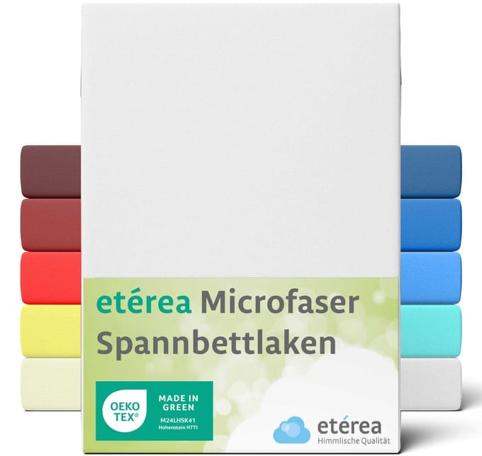 etérea Microvezel Jersey Hoeslaken 90x200-100x200 cm Wit