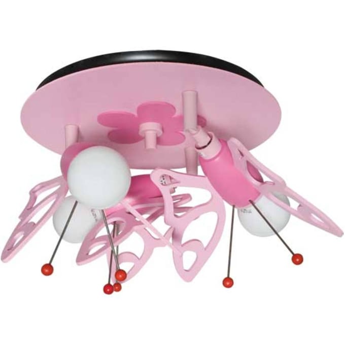 Elobra Plafondlamp Vlinder voor kinderkamer, 3-lamps