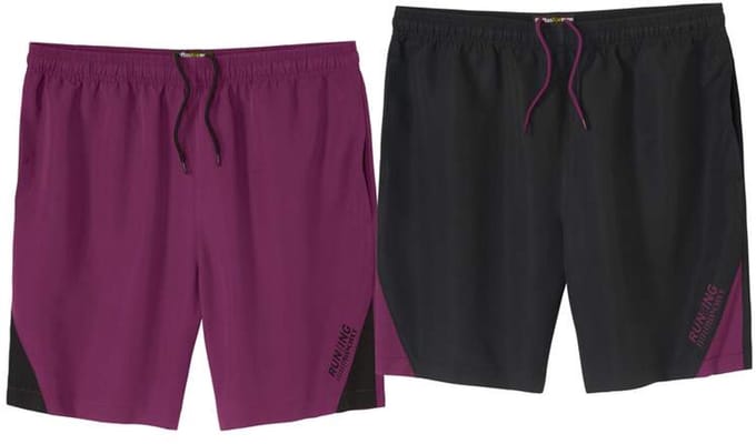 ATLAS FOR MEN - Set van 2 microvezel shorts Running - Heren - Verkrijgbaar in grote maten - XL