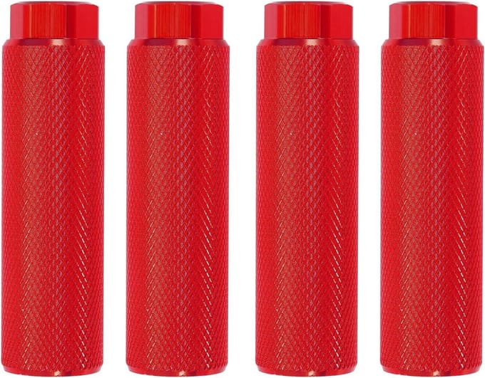 Fiets Pinnen - Voetsteunen Fiets - Extra Grip - Aluminium Legering - 9mm As - Rood