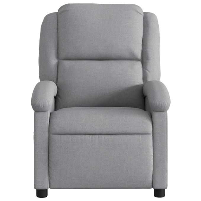 vidaXL - Fauteuil - verstelbaar - stof - lichtgrijs