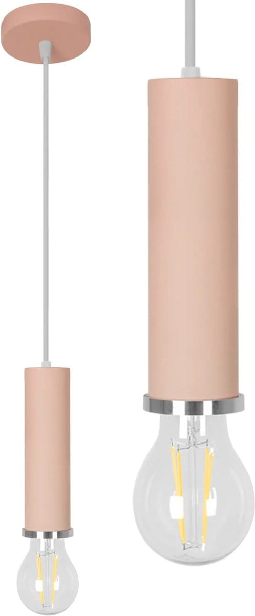 TooLight Roze hanglamp - modern design - verstelbaar snoer - E27 fitting - 16 cm