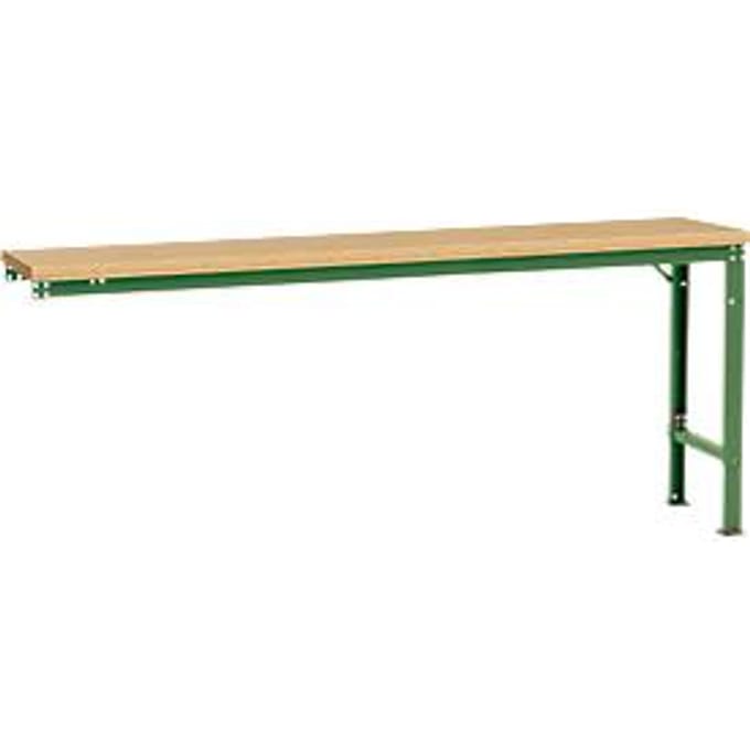 Manuflex aanbouwtafel UNIVERSAL Speciaal, 2000 x 800 mm, multiplex natuur, resedagroen