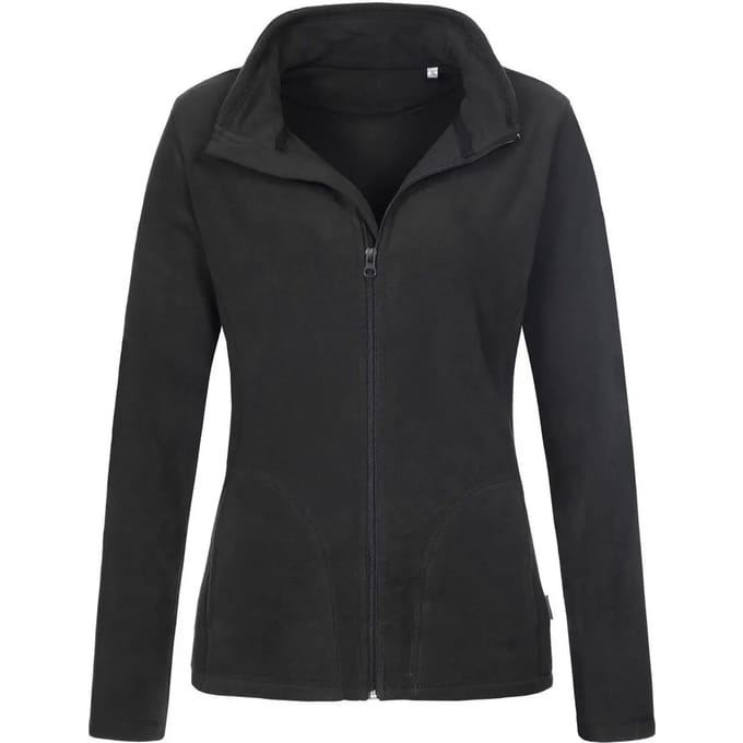 Stedman - Fleece Dames Trui met Rits - Black Opal maat S