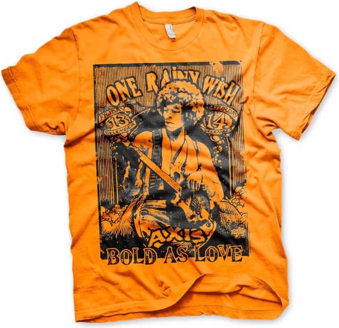 Jimi Hendrix Heren Tshirt -S- Bold As Love Oranje