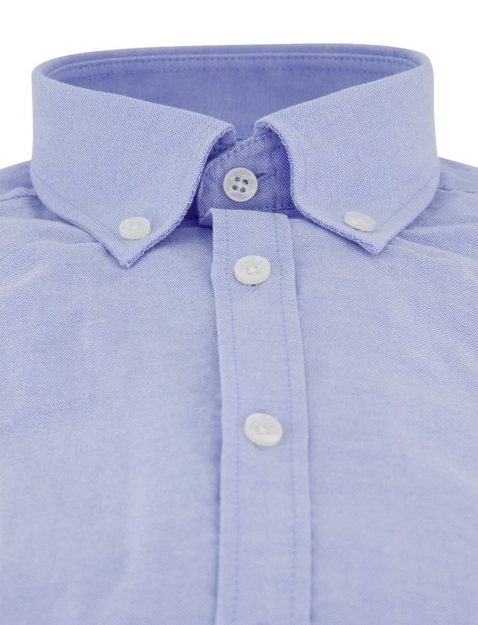 Overhemd lichtblauw Ledub Modern fit katoen button down