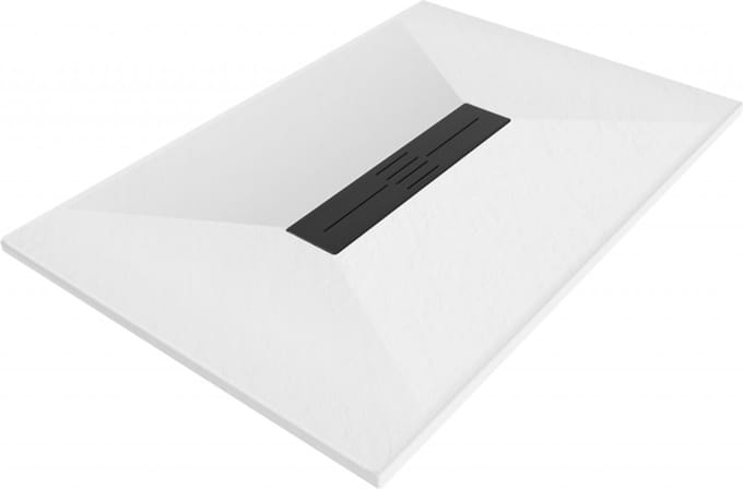 Mexen Toro rechthoekige douchebak SMC 140 x 80 , wit, zwarte afdekking - 43108014-B