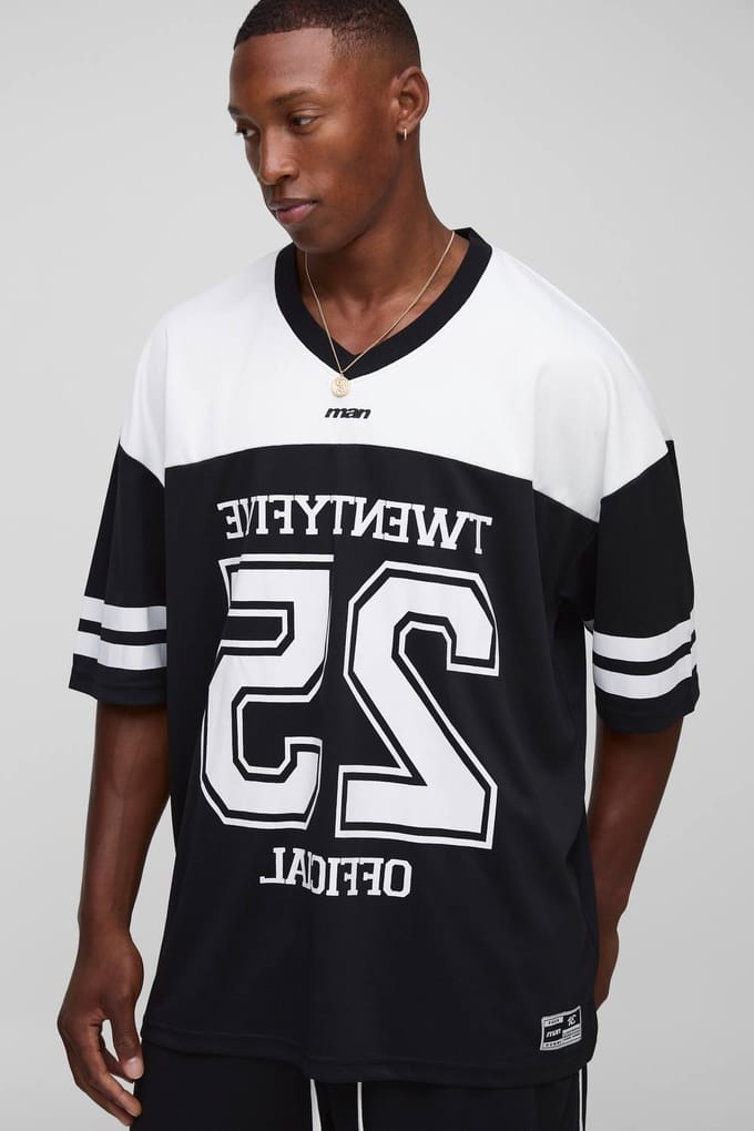 Oversized Officiële Mesh Hockey Top & Short Set | Black | Size Medium