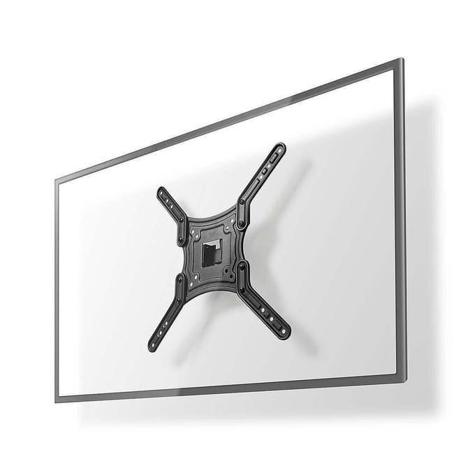 Nedis TVWM1430BK bracket - full-motion - for TV - black - Max 30 kg - recommended for 55"