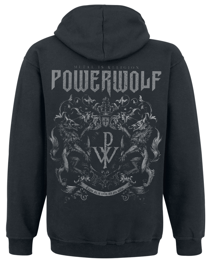 Powerwolf Crest - Metal Is Religion Heren Vest met capuchon - zwart - L