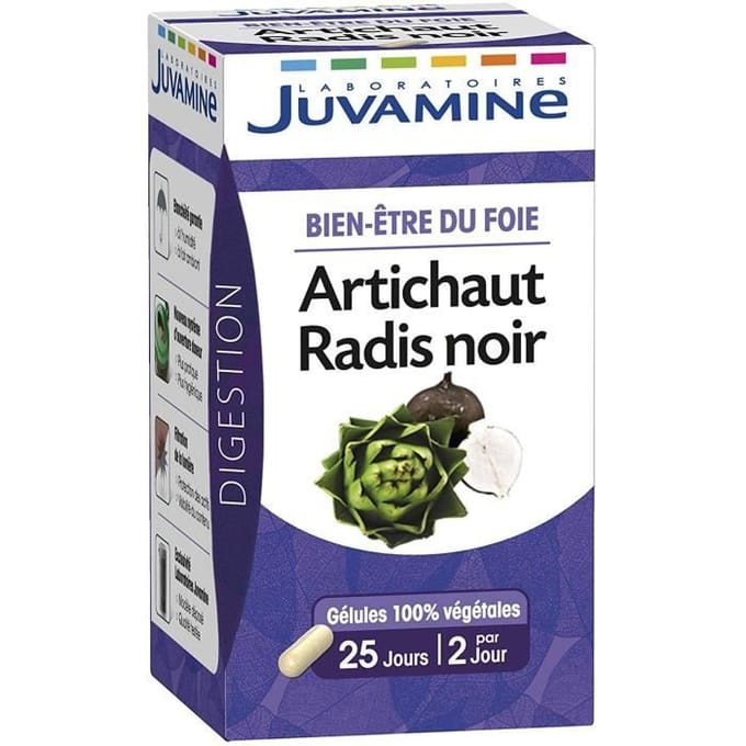 Complément Alimentaire - JUVAMINE - Bien Etre du Foie - Artichaut - Radis Noir - 50 Gélules
