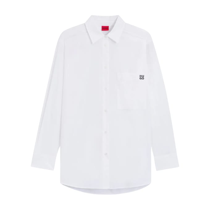 Hugo Dames Oversized Blouse (Wit)