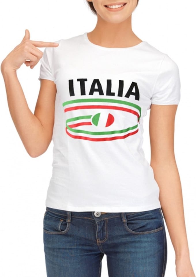 Wit dames t-shirt Italie S