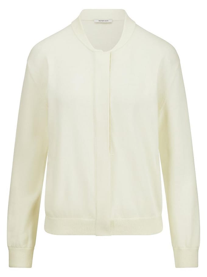 Vest lange mouwen Van Peter Hahn wit