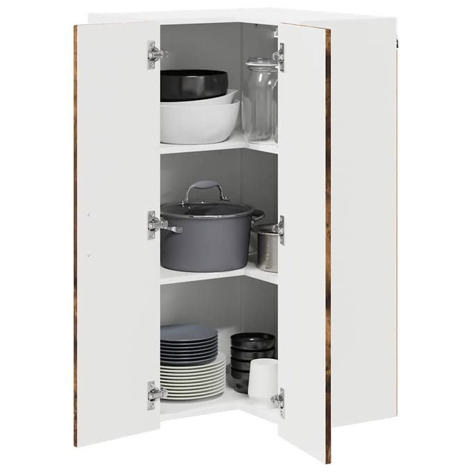 vidaXL - Vaatwasserpaneel - Kalmar - Rook - Eiken - 57 - x - 57 - x - 100 - cm