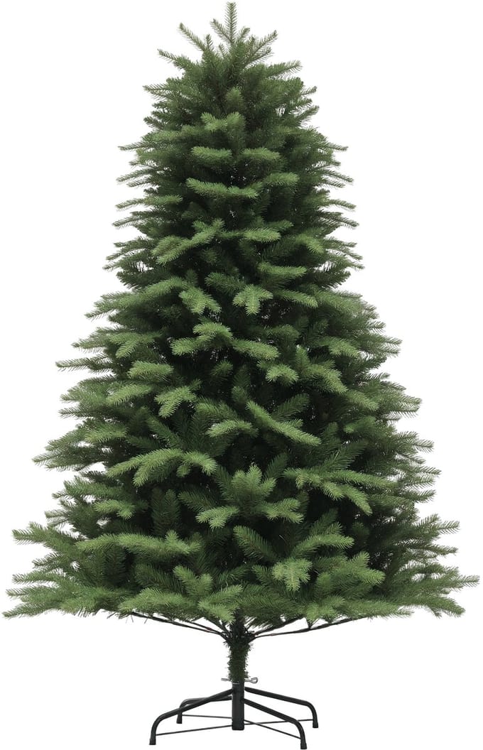 HOMCOM Christmas Tree Kunststof, Staal Ø105 x 180H cm Groen