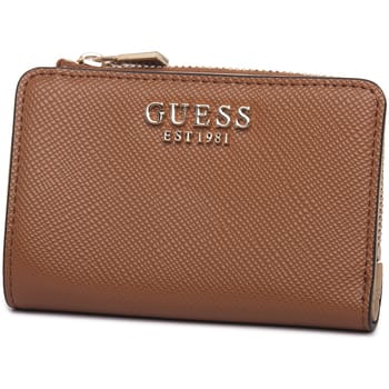GUESS Portemonnee Laurel II SLG Zip Around Card Case Light Cognac Lichtbruin