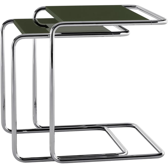 Thonet JS. THONET by Jil Sander B 97 SERIOUS bijzettafelset - Serious 03 Graphite Green