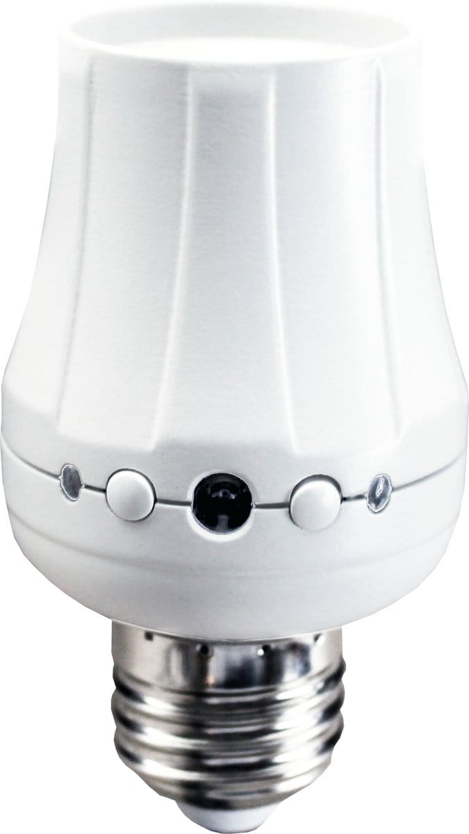 EcoSavers Daglicht Sensor Lampvoet E27 automatisch aan schakelen als het donker wordt - timer voor verlichting