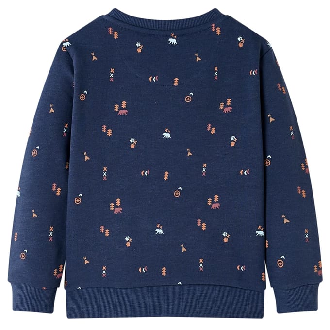 vidaXL Kindertrui 92 gemêleerd marineblauw