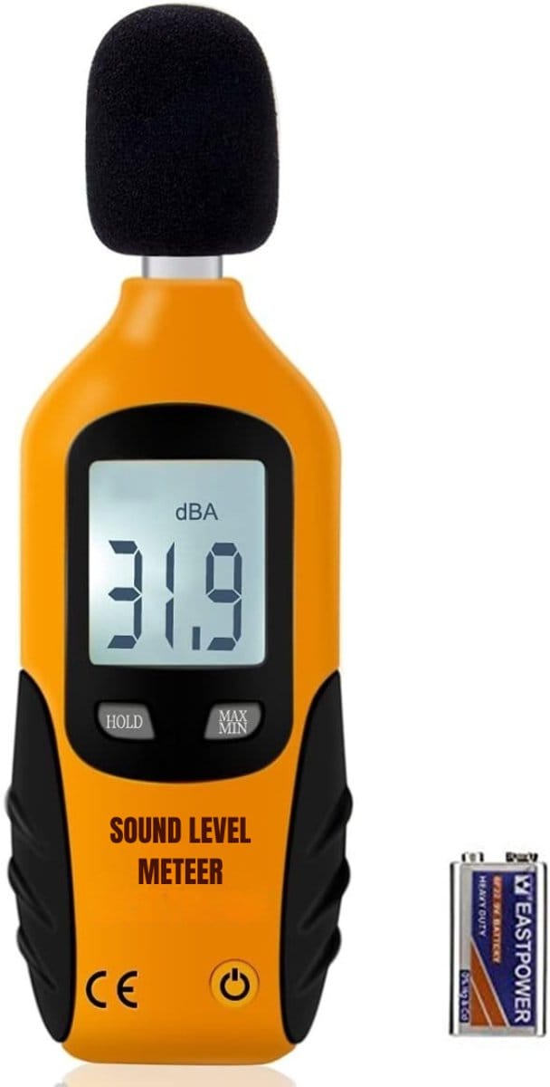 SCH® Decibelmeter - Oranje - 17cm x 4cm x 6cm