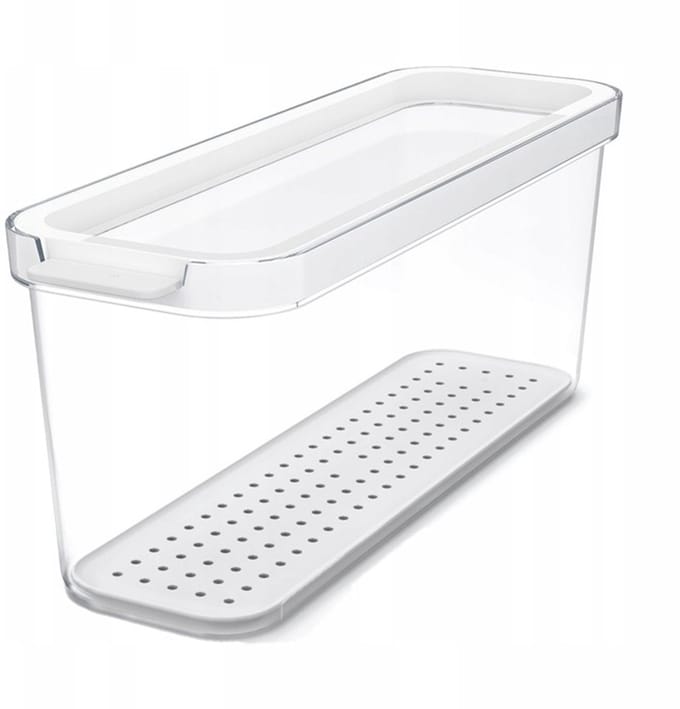 Rotho CAUMA Koelkastorganizer 27x9.2x11.3 cm 2L Wit/Transparant