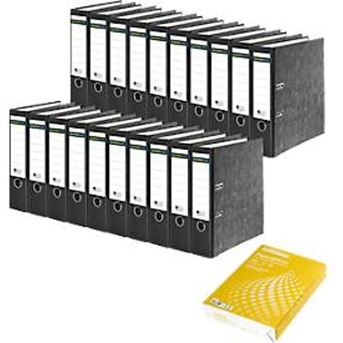 Schäfer Shop Select  ordner, A4, 80 mm, 20 stuks + GRATIS CLIP kopieerpapier