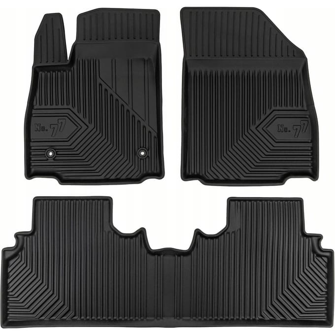 Frogum No.77 Kia EV3 vanaf 2024 - Rubberen Automatten - Set van 3 - TPE - 4 cm Opstaande Rand - Geurloos