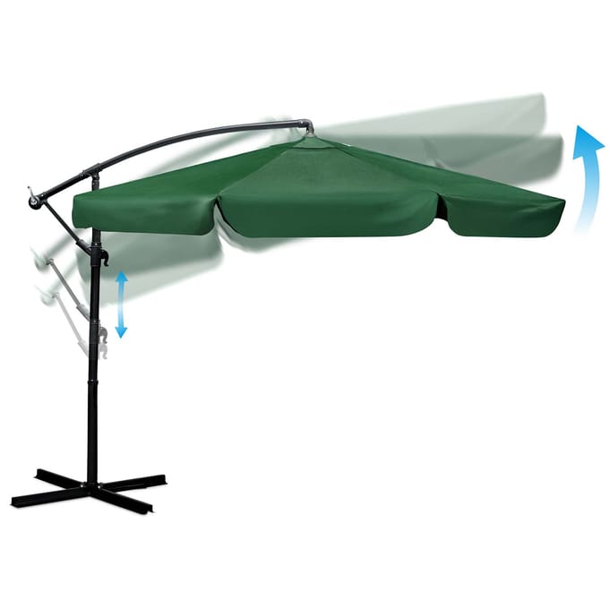 Opvouwbare tuinparasol, 6 segmenten, 350 cm, met hoes Plonos PL-880
