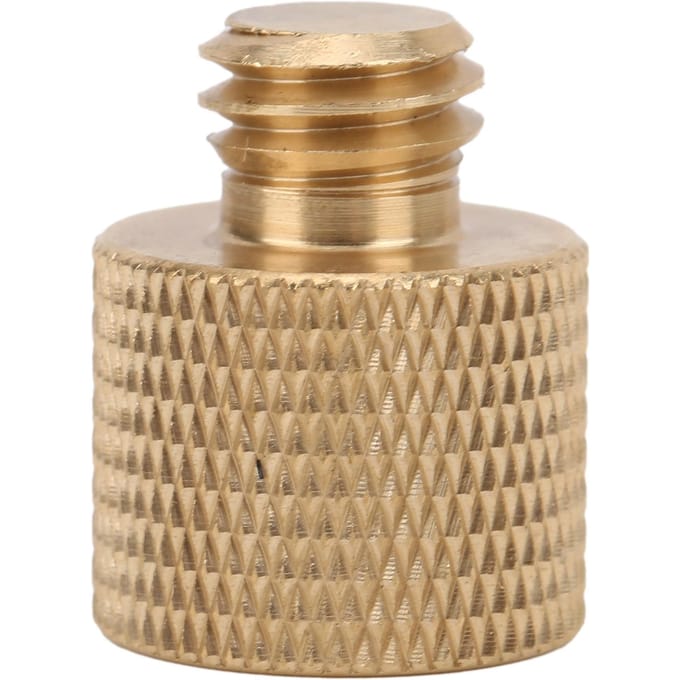 Messing Schroefadapter 3/8 Inch Buitendraad naar 1/4 Inch Buitendraad Reducer Schroefadapter voor Camera Statieven brown